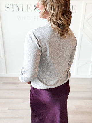 Kennedy Drawstring Waist Mock Neck Pullover