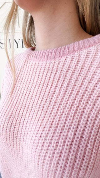 Jill Color Block Sweater W/Fray Denim Sleeves