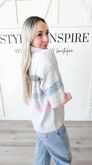 Gretta Stripe Collared Sweater
