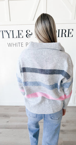 Gretta Stripe Collared Sweater