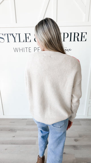 Martha Chenille Heart Cardigan