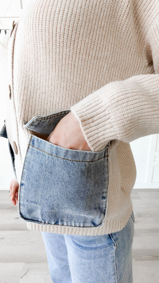 Stella Denim Pocket Cardigan