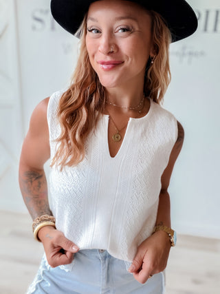 Libby Pointelle Sweater Vest