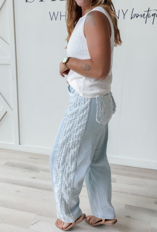 Ronnie Lace Trim Relaxed Jeans