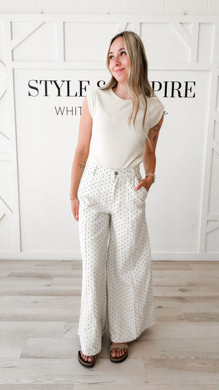 Dawn Polka Dot Wide Leg Pants