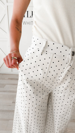 Dawn Polka Dot Wide Leg Pants