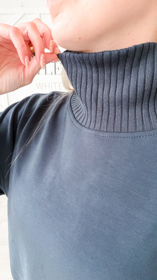 Maxine Scuba Mock Neck Pullover