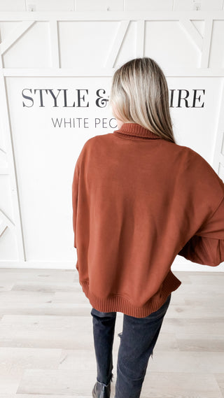 Maxine Scuba Mock Neck Pullover