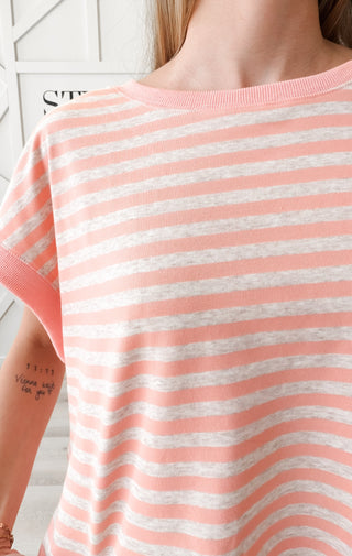 Malerie Stripe Open Back Top