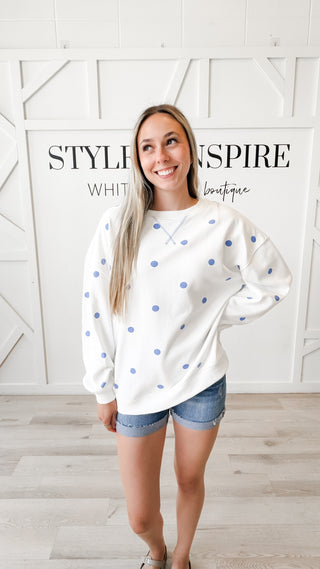 Cathy Polka Dot Sweatshirt