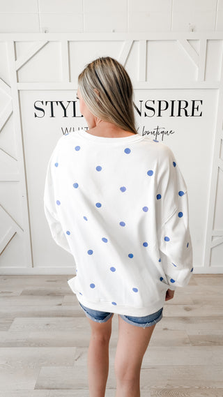 Cathy Polka Dot Sweatshirt