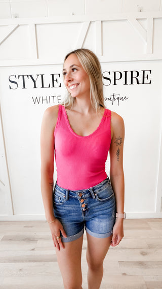 NikiBiki Reversible Scallop Edge Tank