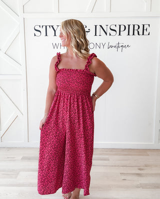 Renata Floral Smocked Jumpsuit