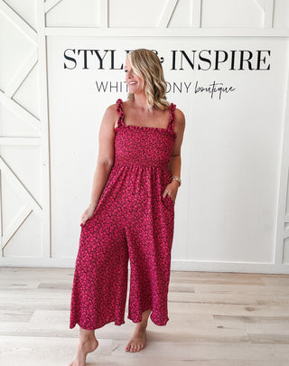 Renata Floral Smocked Jumpsuit