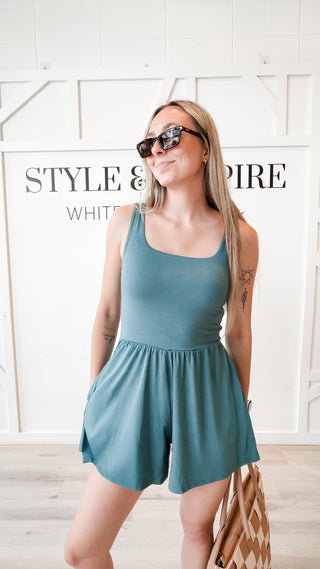 Roxanne Square Neck Romper
