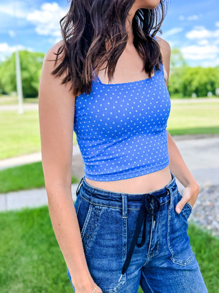 NikiBiki Polka Dot Square Crop Top