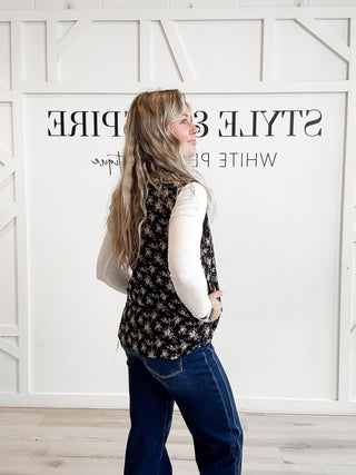 Orleah Floral Quilted Vest