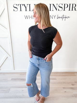 Julia Side Ruched Muscle Top