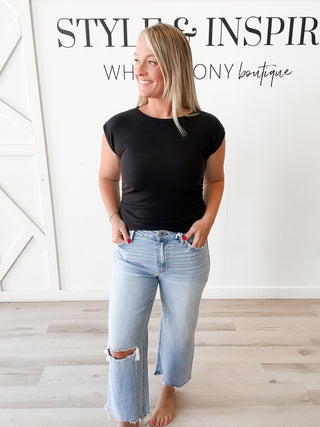 Julia Side Ruched Muscle Top