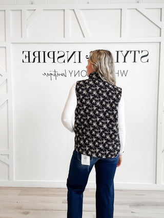 Orleah Floral Quilted Vest