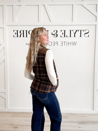 Lynette Plaid Puffer Vest