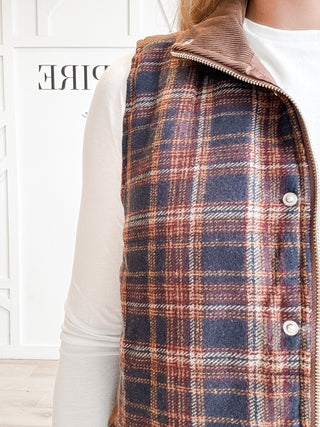 Lynette Plaid Puffer Vest