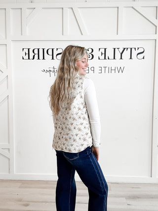 Orleah Floral Quilted Vest