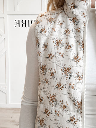 Orleah Floral Quilted Vest