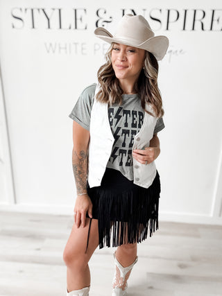 Janet V-Neck Button Down Vest