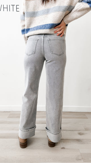 Flying Monkey MR Cuffed Wide Leg Jeans