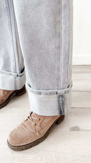 Flying Monkey MR Cuffed Wide Leg Jeans