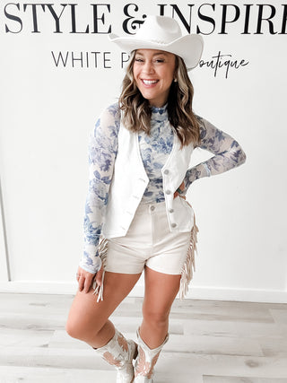 Janet V-Neck Button Down Vest