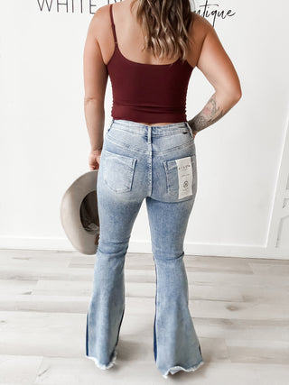 Risen Side Shadow Slit Flare Jean
