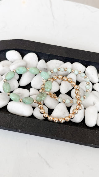 Jade Cross Bracelet Set. *Final Sale*