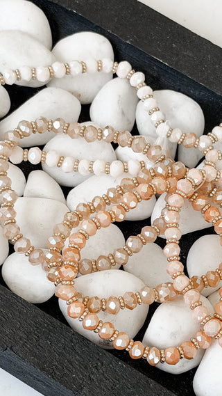 Blush Bead Bracelet Set. *Final Sale*