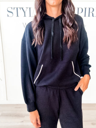 Monica Modal Piping Hoodie