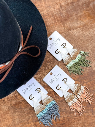 Fringe Bead Earrings. *Final Sale*
