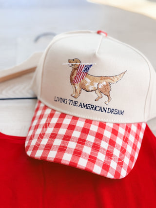 American Dream Gingham Trucker Hat