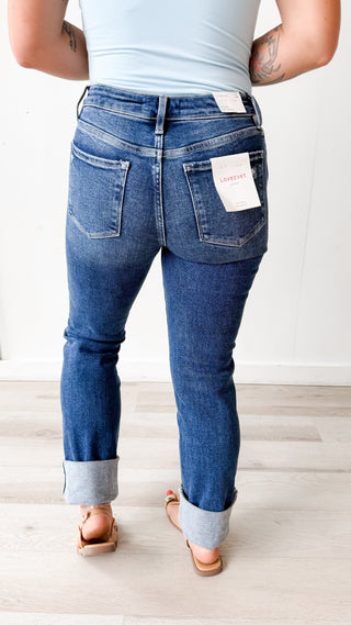 Vervet MR Cuffed Slim Straight Jeans