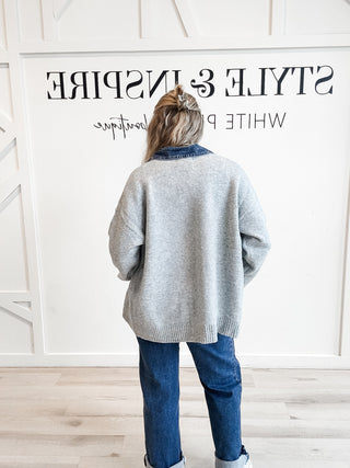 Raegan Denim Trim Cardigan