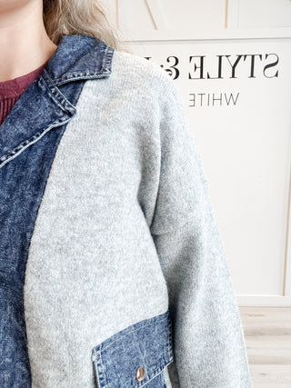 Raegan Denim Trim Cardigan