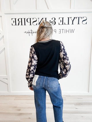 Ophelia Floral Sleeve Top