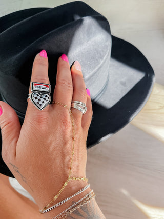 Cowboy Heart Adjustable Ring