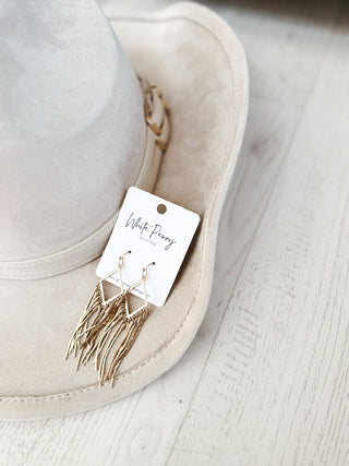 Diamond Shape Fringe Earrings. *Final Sale*