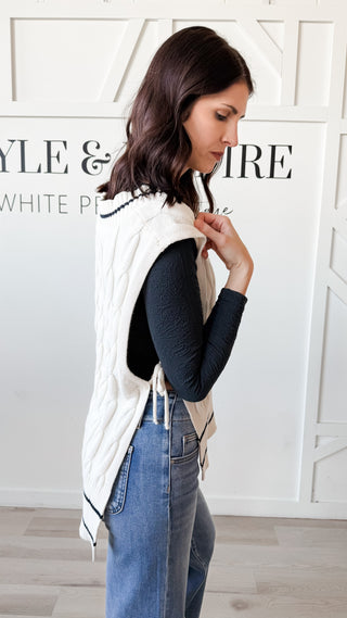 Christina Side Tie Knit Vest