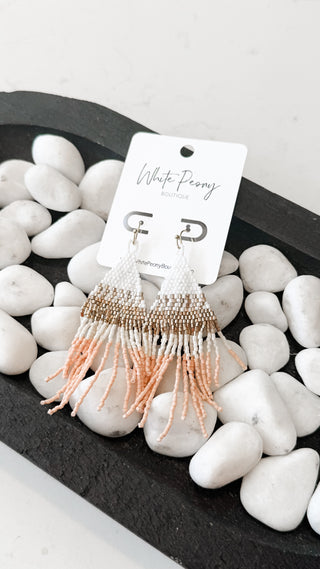 Fringe Bead Earrings. *Final Sale*
