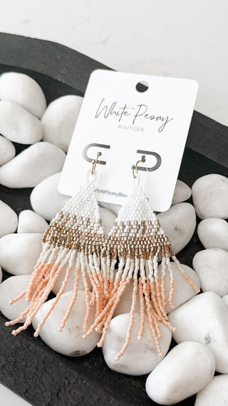 Fringe Bead Earrings. *Final Sale*