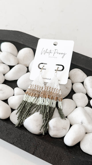 Fringe Bead Earrings. *Final Sale*