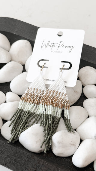 Fringe Bead Earrings. *Final Sale*