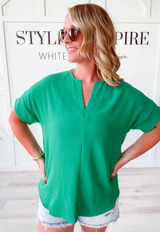 Bernie Airflow Split Neck Top *Final Sale*